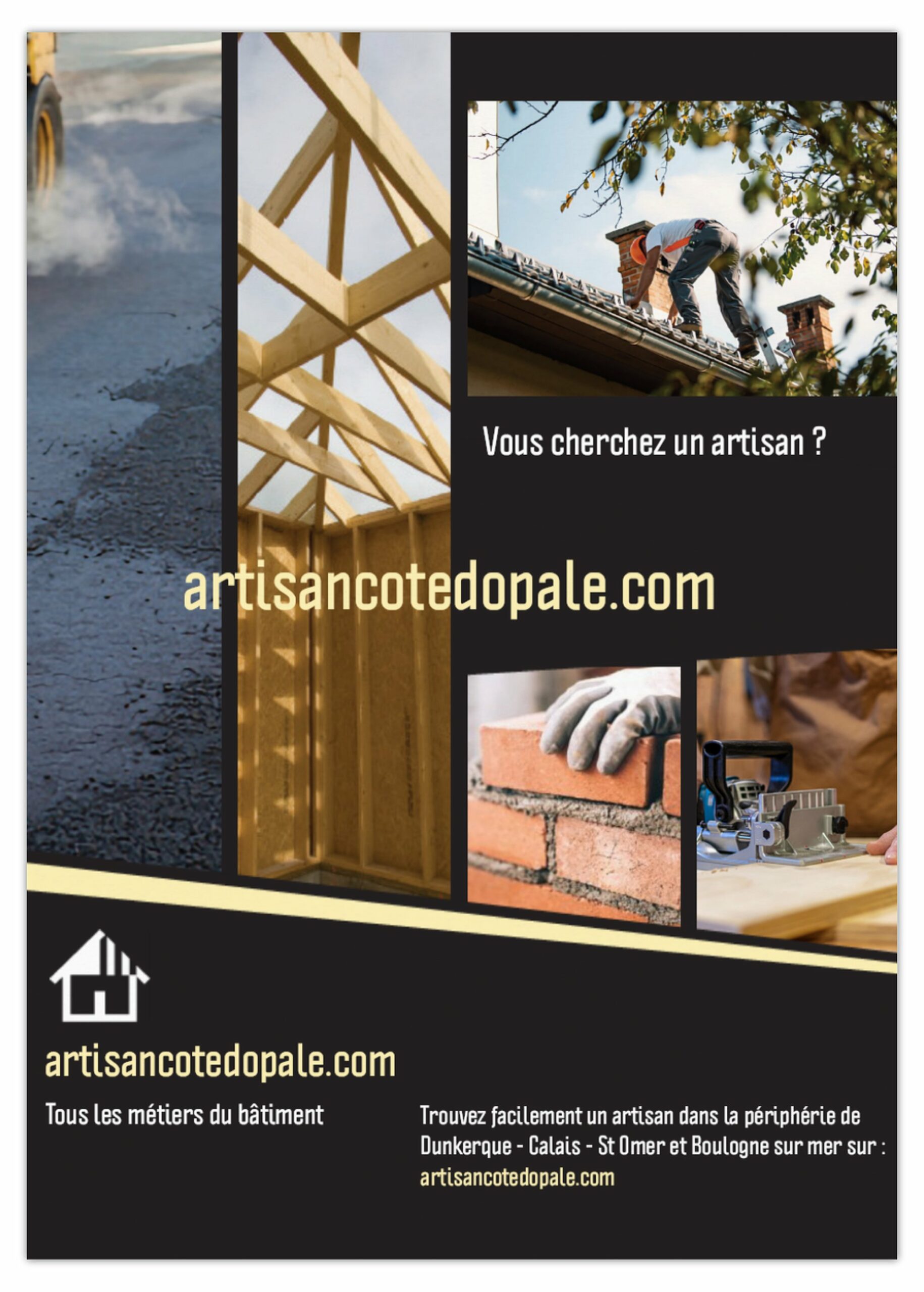 Flyer qui permet de trouver un artisan dans les métiers du bâtiment